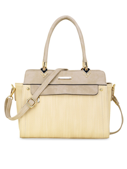 

WOMEN MARKS Beige Solid Handheld Bag