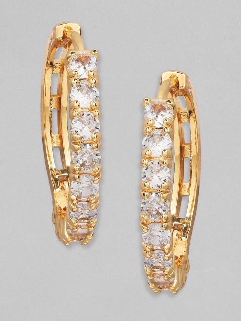 

TOKYO TALKIES X rubans FASHION ACCESSORIES Gold-Plated Circular Hoop Earrings