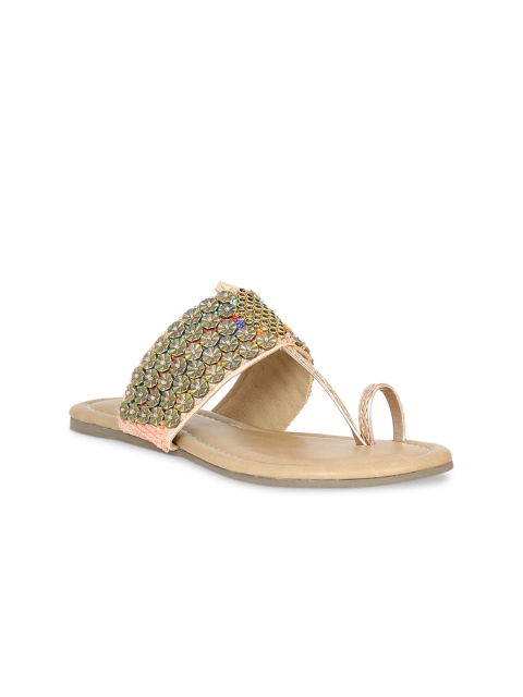 

Inc 5 Women Rose Gold Embellished One Toe Flats