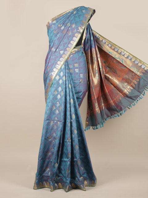 

Pothys Blue Woven Design Art Silk Saree