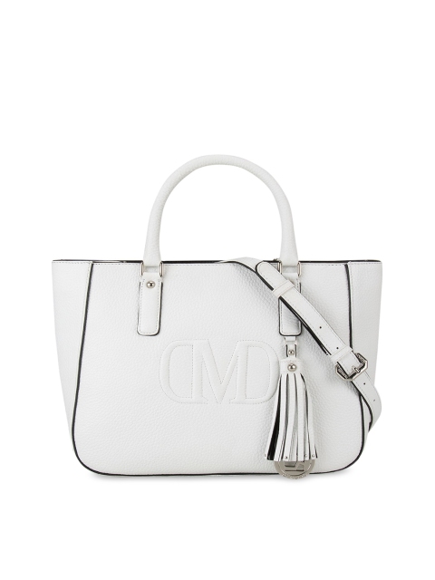 

Da Milano White Textured Leather Handheld Bag