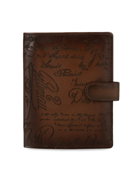 

Da Milano Unisex Brown Textured Passport Holder
