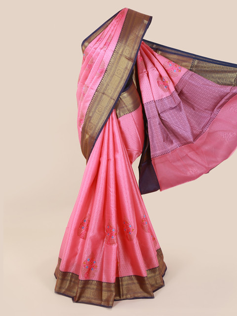 

Pothys Pink Woven Design Art Silk Saree