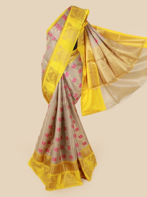

Pothys Cream-Coloured Woven Design Art Silk Saree
