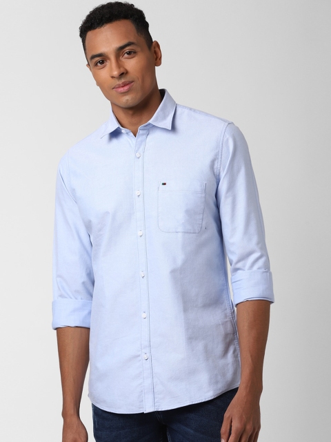 

Peter England Casuals Men Blue Slim Fit Solid Casual Shirt