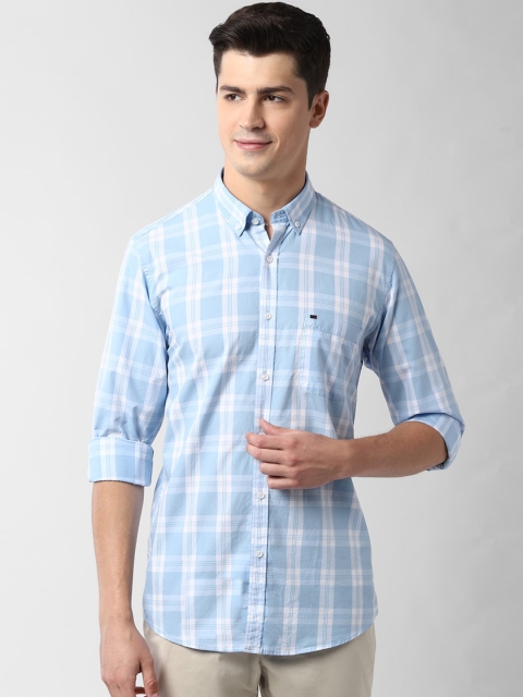 

Peter England Casuals Men Blue Slim Fit Checked Casual Shirt