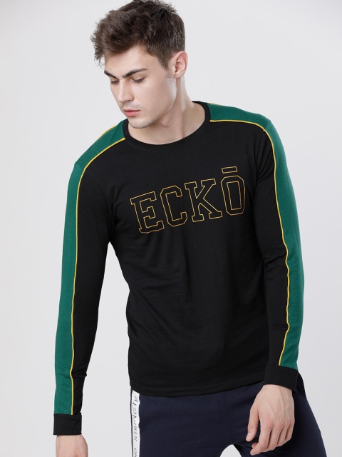 

Ecko Unltd Men Black Printed Round Neck T-shirt