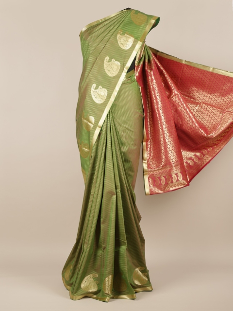 

Pothys Green Solid Art Silk Saree