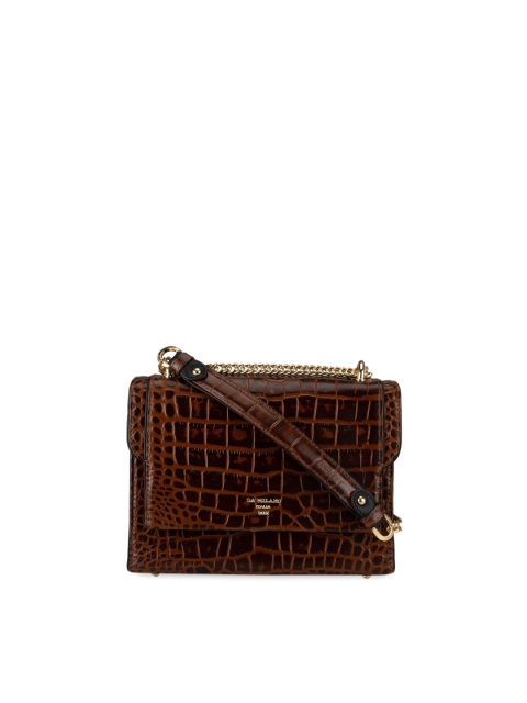 

Da Milano Brown Textured Sling Bag