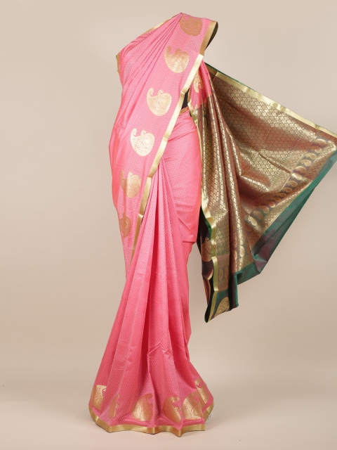 

Pothys Pink Woven Design Art Silk Saree