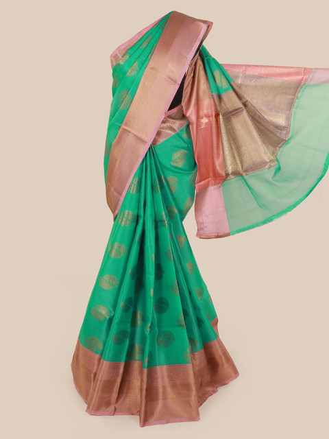 

Pothys Green Woven Design Art Silk Saree