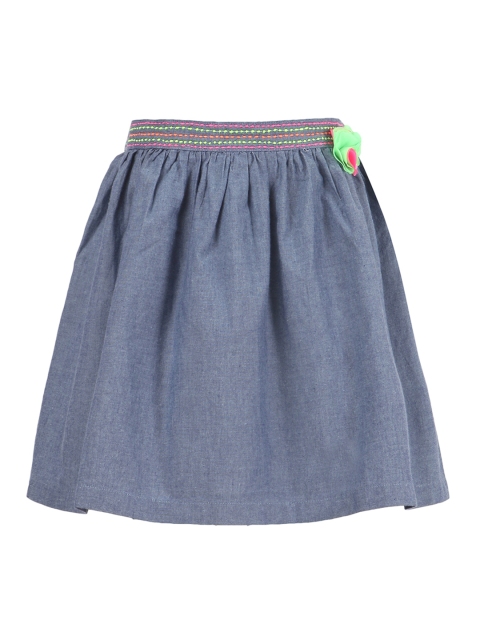 

Miyo Girls Blue Solid Flared Skirt