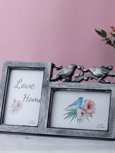 

A Vintage Affair- Home Decor Silver-Toned Texture Table-Top Photo Frame