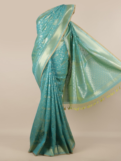 

Pothys Blue Pure Silk Woven Design Banarasi Saree