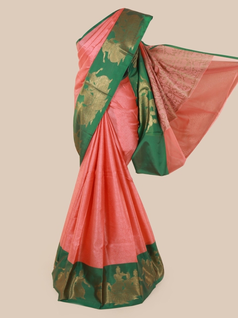 

Pothys Pink & Green Art Silk Woven Design Saree