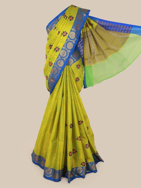 

Pothys Green Embroidered Art Silk Saree