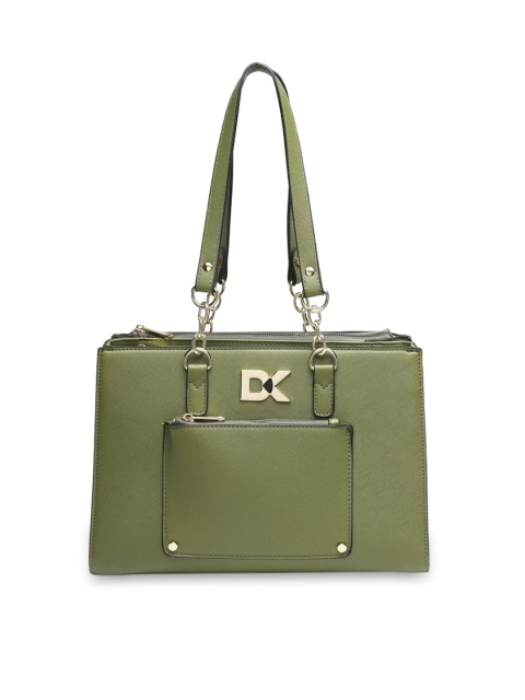 

Diana Korr Green Solid Handheld Bag