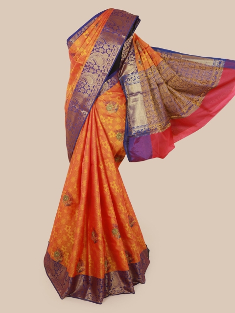 

Pothys Orange Woven Design Art Silk Saree