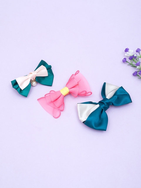 

Golden Peacock Women Set of 3 Alligator Hair Clips, Teal