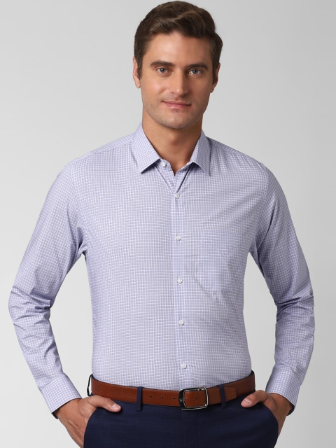 

Peter England Men Blue Slim Fit Checked Formal Shirt