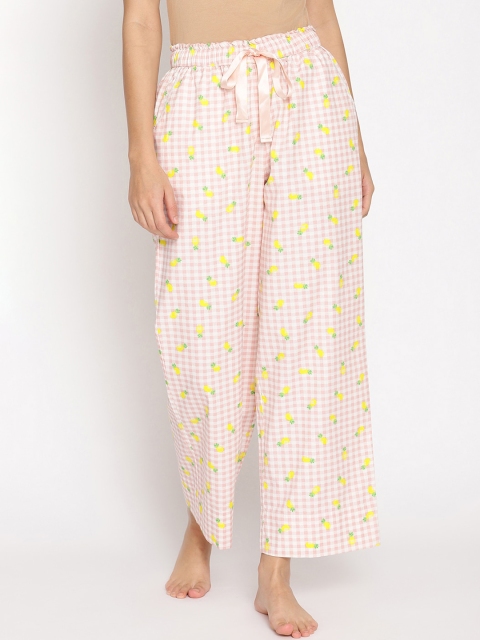

COASTLAND Women Pink & Yellow Printed Lounge Pants