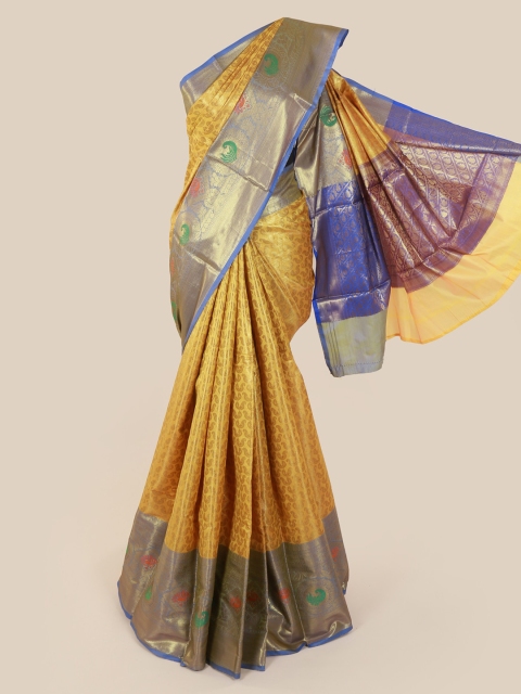 

Pothys Mustard Woven Design Art Silk Saree