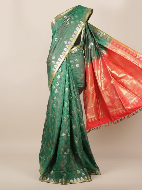 

Pothys Green Woven Design Art Silk Saree