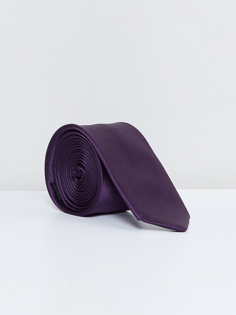 

max Purple Solid Broad Tie