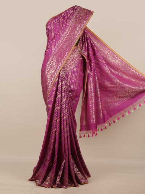 

Pothys Violet Pure Silk Woven Design Banarasi Saree
