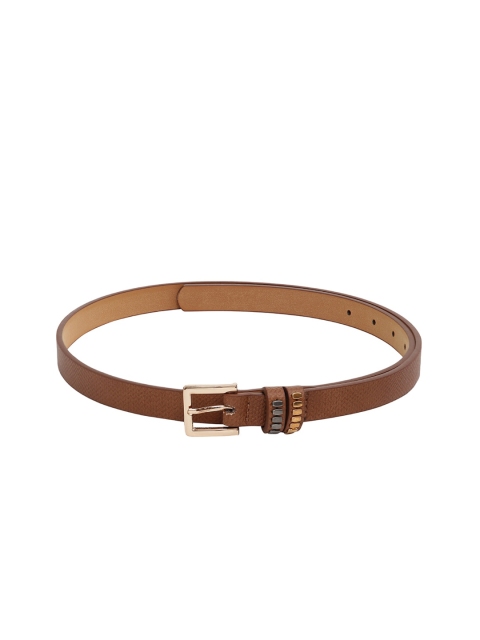 

CRUSSET Women Brown & Gold-Toned Textured Belt