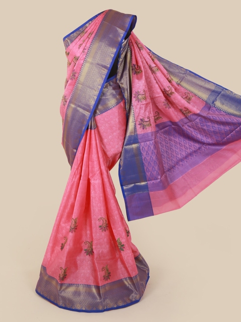 

Pothys Pink & Purple Art Silk Woven Design Saree