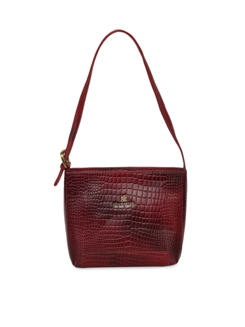 

EVER HYDE Maroon Textured Shoulder Bag