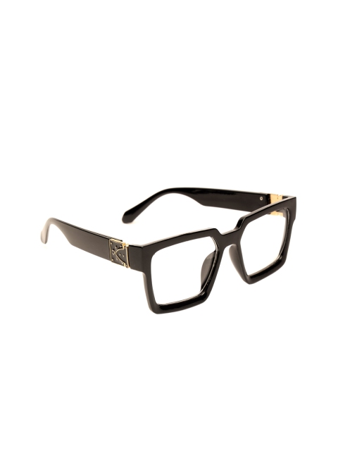 

FUZOKU Men Transparent & Black Solid Full Rim Square Frames FZKSS2020SG0135