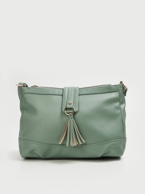 

Ginger by Lifestyle Green Solid Sling Bag