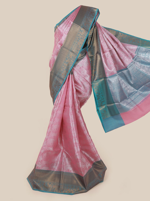 

Pothys Pink & Blue Art Silk Woven Design Saree