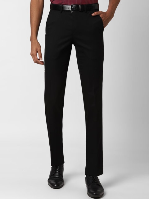 

Peter England Men Black Slim Fit Solid Formal Trousers