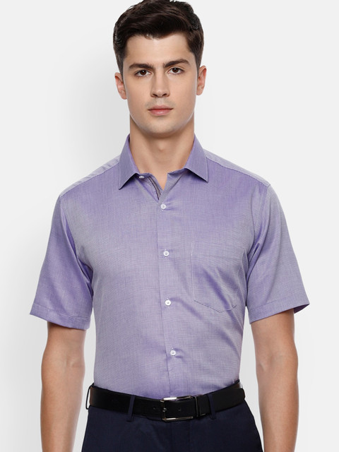 

Van Heusen Men Purple Regular Fit Self Design Casual Shirt
