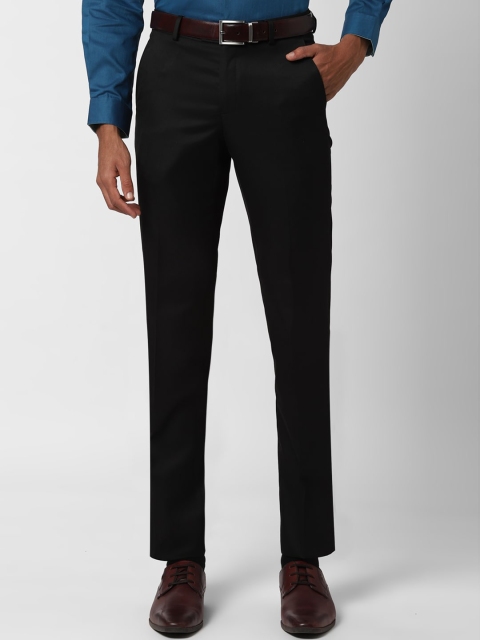 

Peter England Men Black Slim Fit Solid Formal Trousers