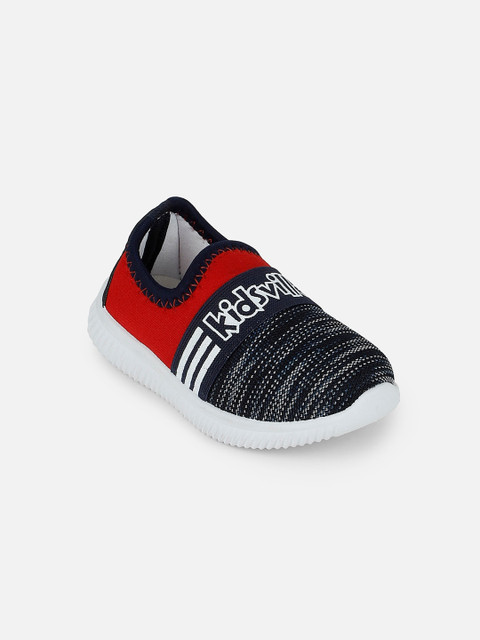

Kids Ville Boys Red & Black Woven Design Slip-on Sneakers