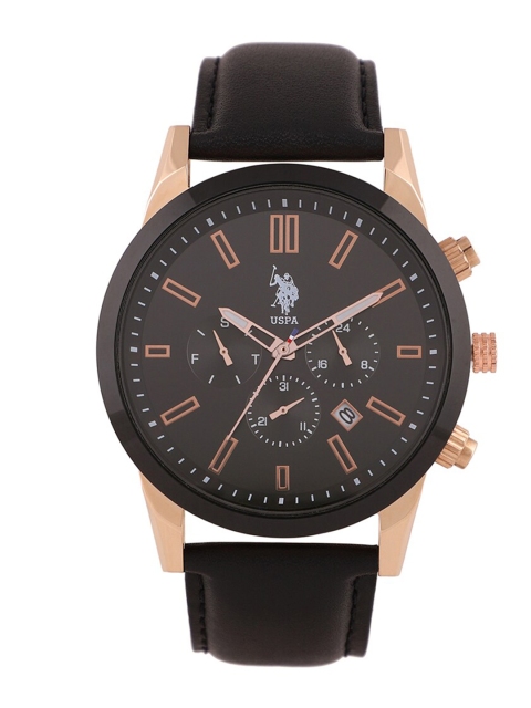 

U.S. Polo Assn. Men Black Analogue Watch USWAT0024
