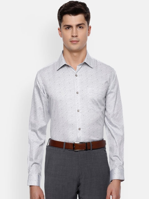 

Van Heusen Men White Regular Fit Printed Casual Shirt