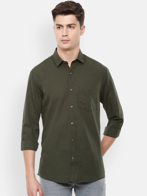 

Louis Philippe Sport Men Olive Green Slim Fit Solid Casual Shirt