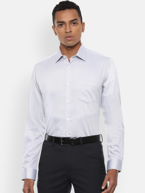 

Van Heusen Men Grey Regular Fit Self Design Casual Shirt