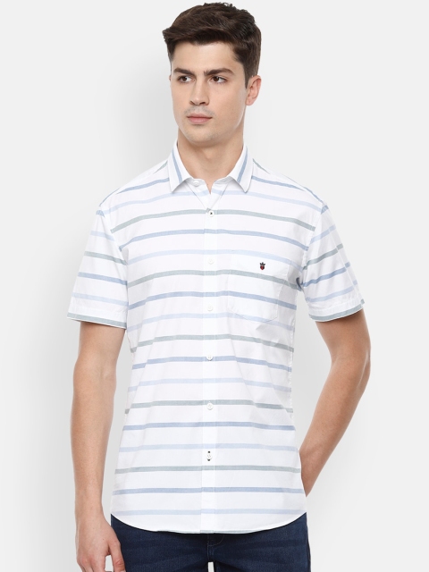 

Louis Philippe Sport Men White Slim Fit Striped Casual Shirt