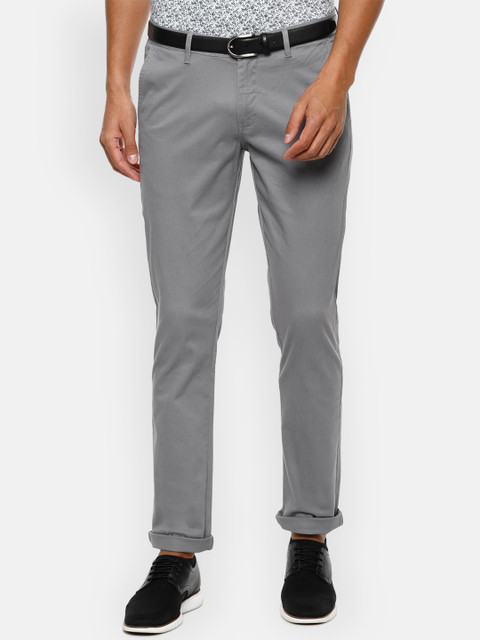 

Van Heusen Sport Men Grey Slim Fit Solid Regular Trousers