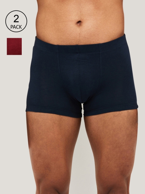 

max Men Pack of 2 Solid Trunks, Blue