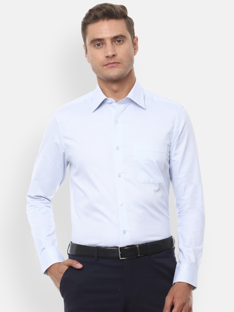 

Louis Philippe Men Blue Regular Fit Striped Casual Shirt