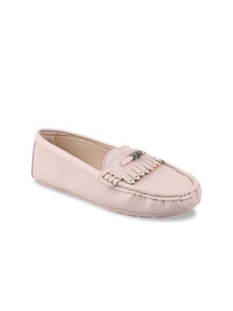 

Stelatoes Women Woven Design Loafers, Nude