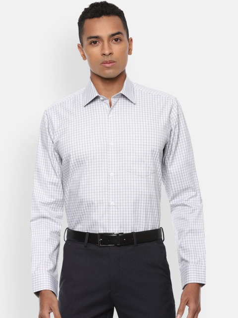 

Van Heusen Men White Regular Fit Checked Casual Shirt