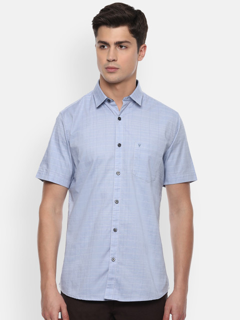 

Van Heusen Sport Men Blue Slim Fit Checked Casual Shirt